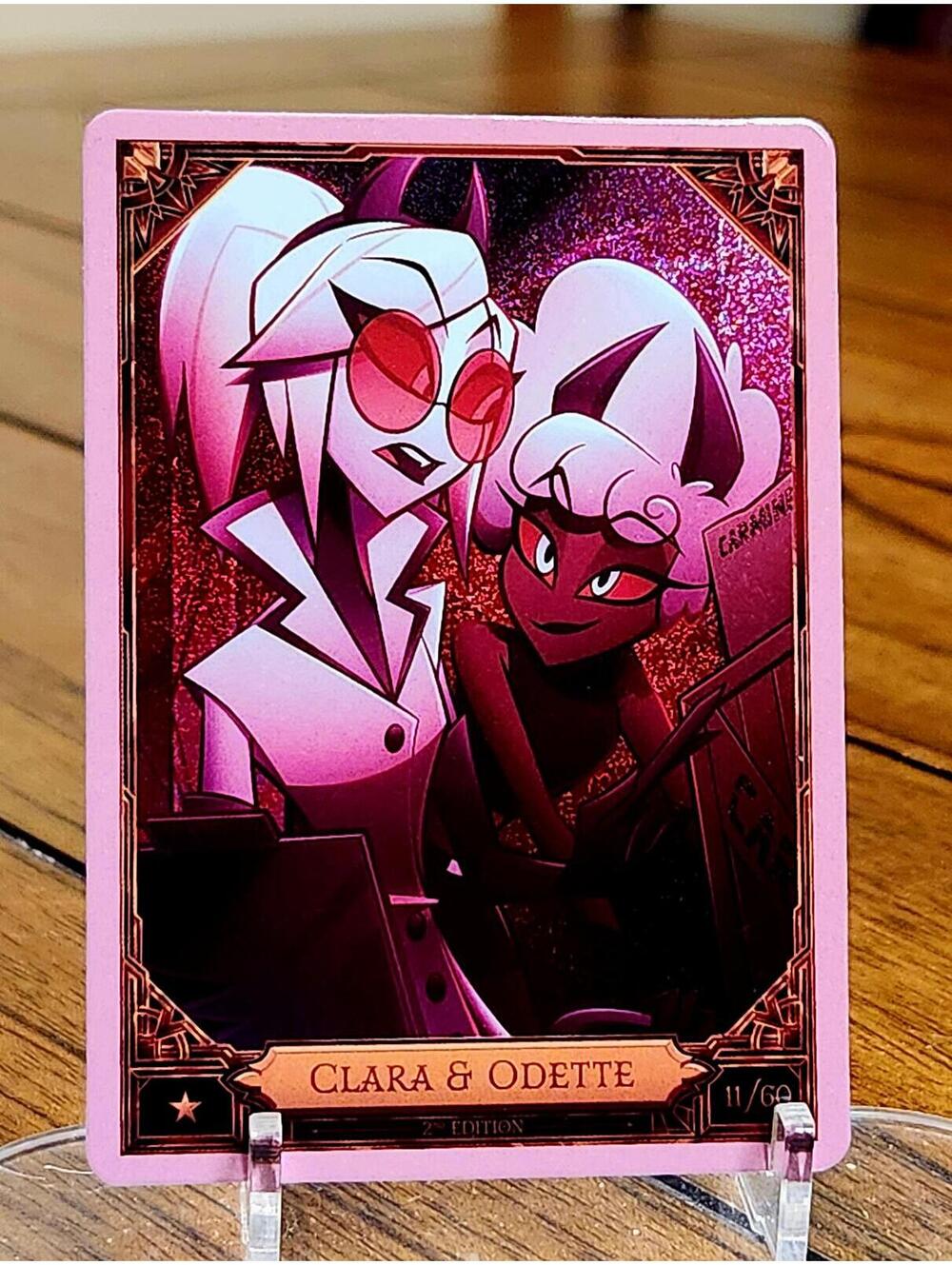 Clara and Odette foil trading card - Hazbin Hotel